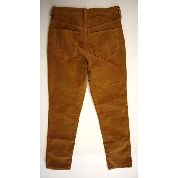 J Crew BT006 Women Sz 25 Brown Corduroy Full-Length Essential Straight Pants - Picture 2 of 10
